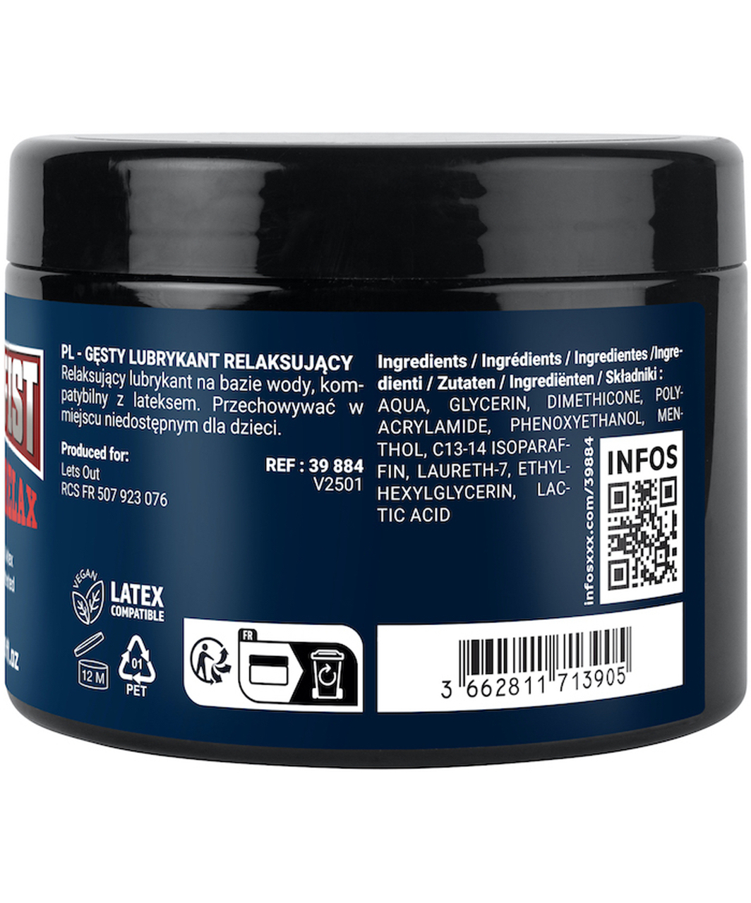 Fuck & Fist Hybrid Relax atslābinošs gels fistingam (500 ml)