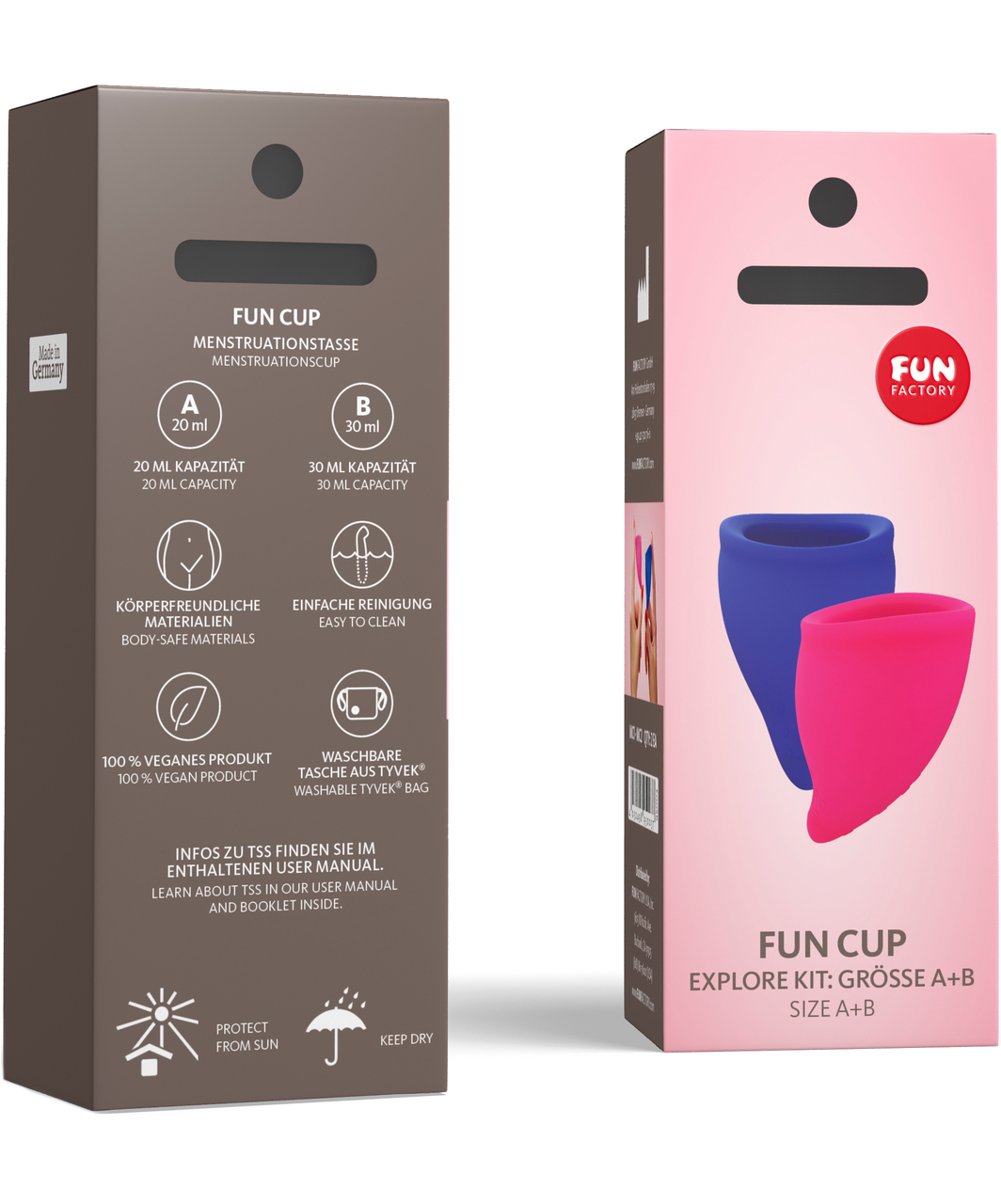 Fun Factory Fun Cup menstruālās piltuves (2 gab.)
