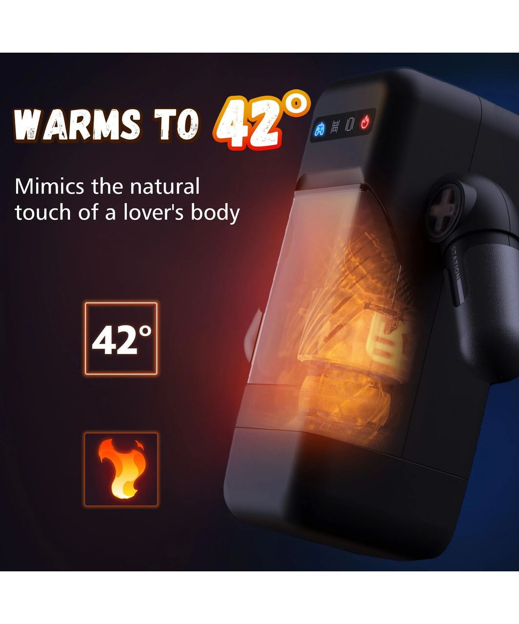 Game Cup Thrusting & Vibrating Masturbator with Heating