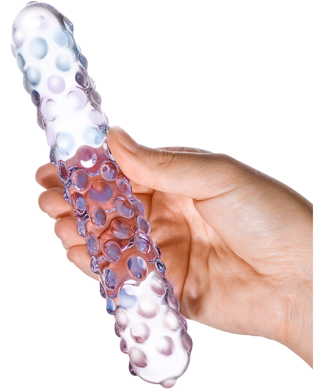 gläs Purple Rose Nubby glass dildo