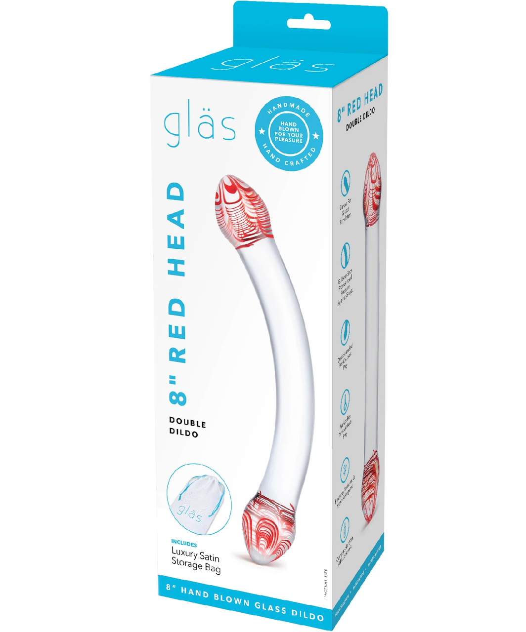 gläs Red Head glass dildo