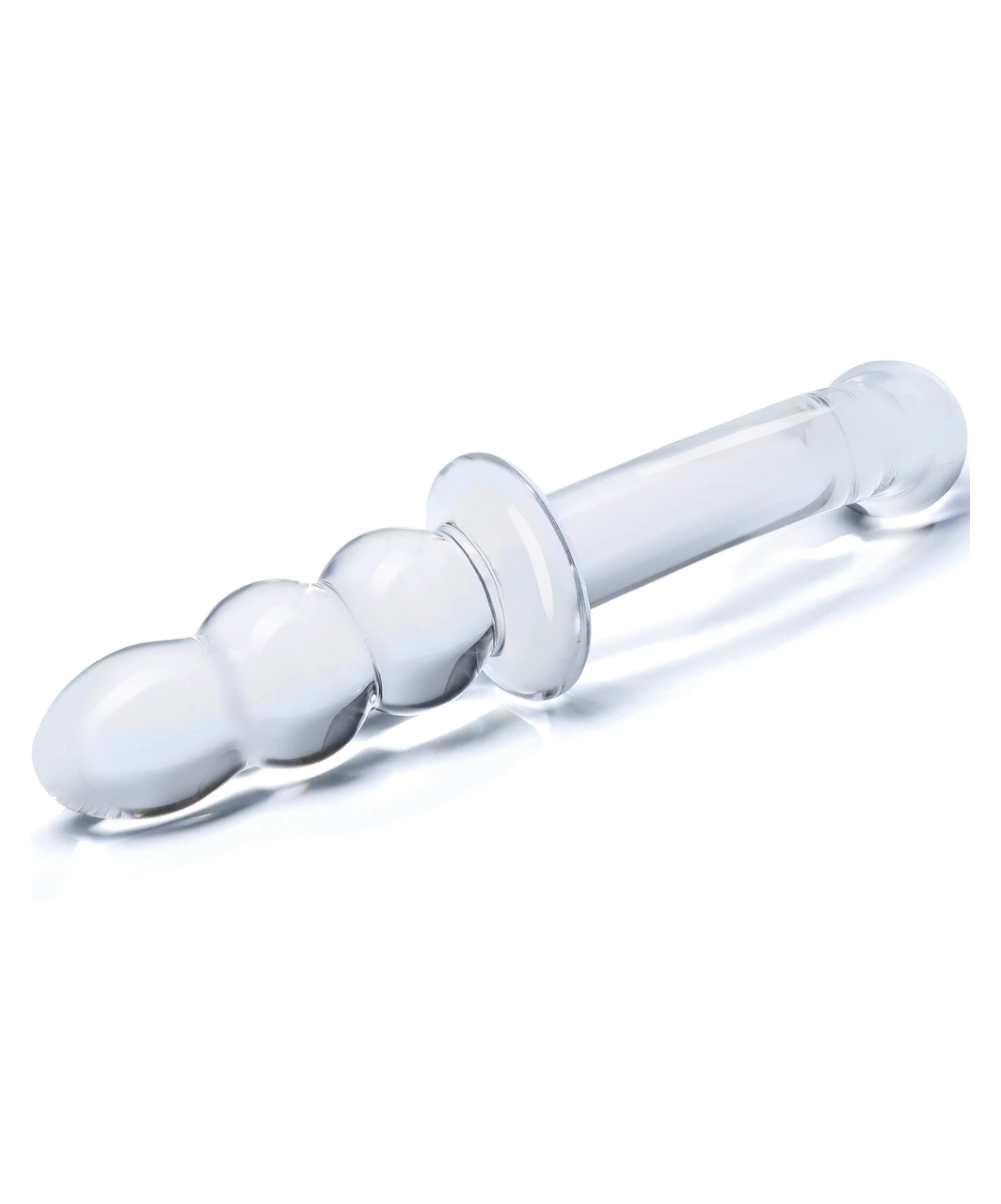 gläs Ribbed G-Spot klaasist dildo