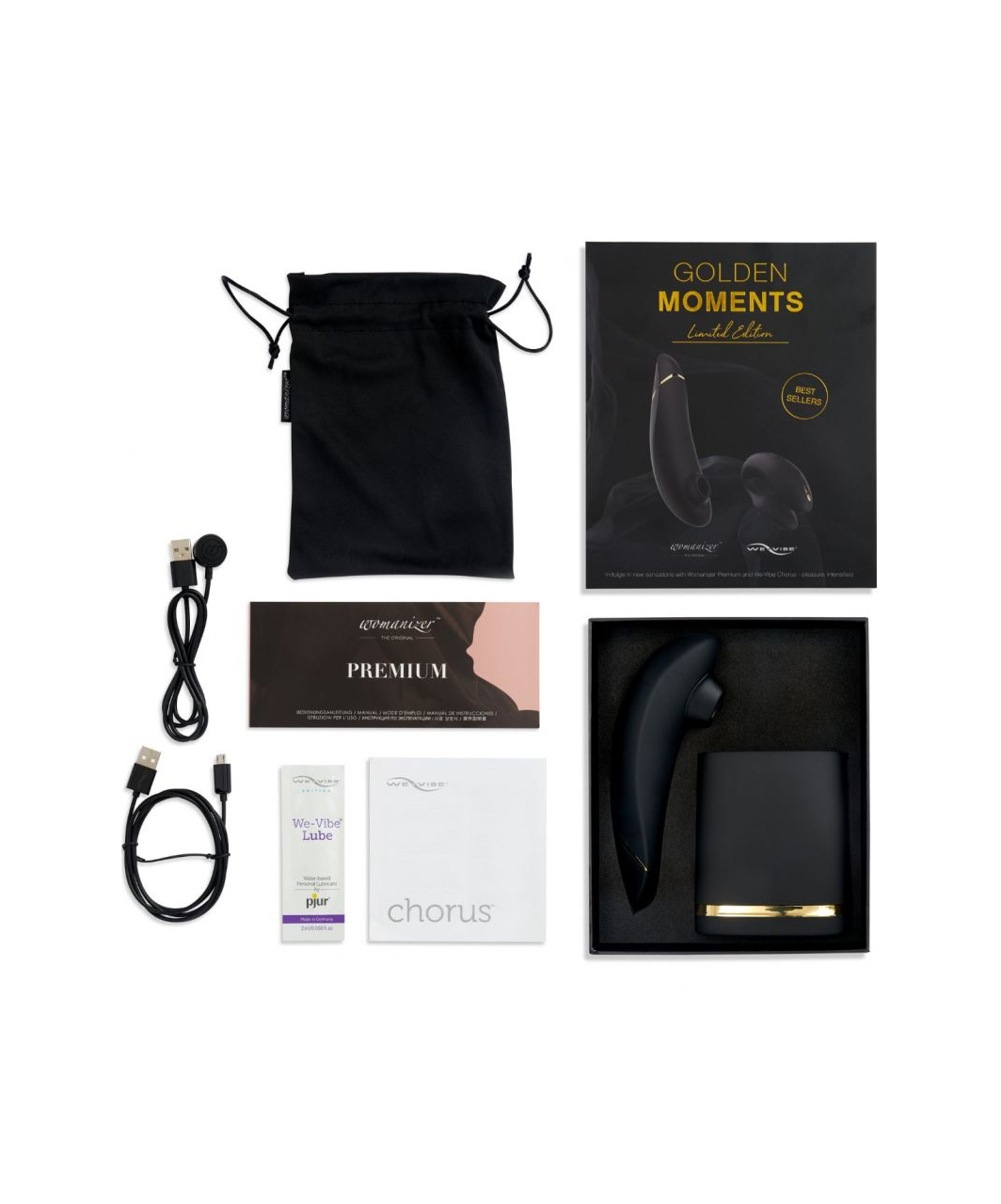 Womanizer Premium & We-Vibe Chorus Golden Moments komplekts