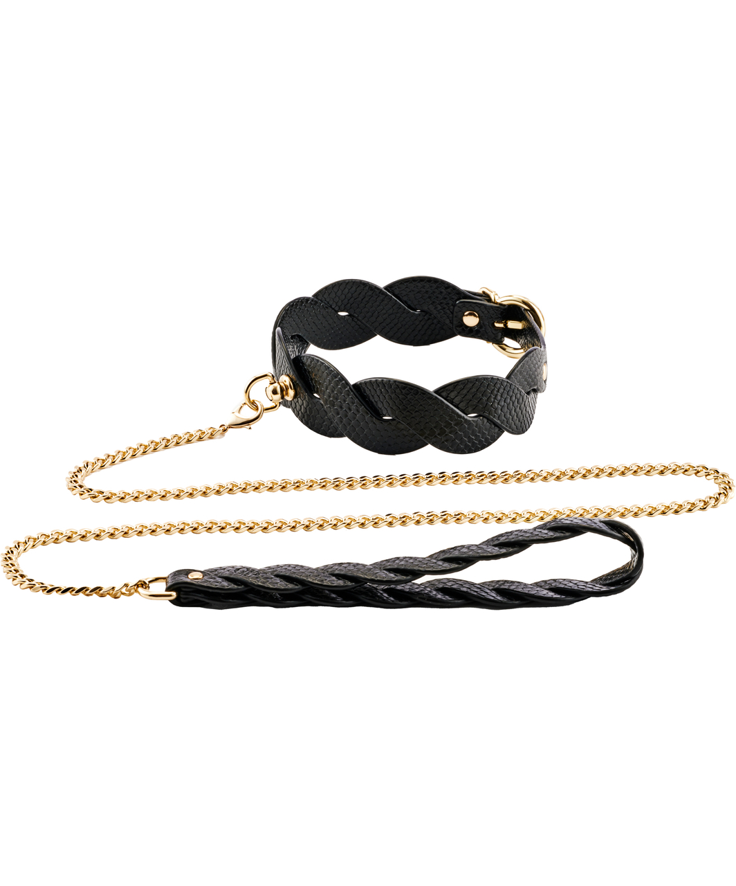 Guilty Pleasure Eclipse mākslīgās ādas kakla siksna ar pavadu