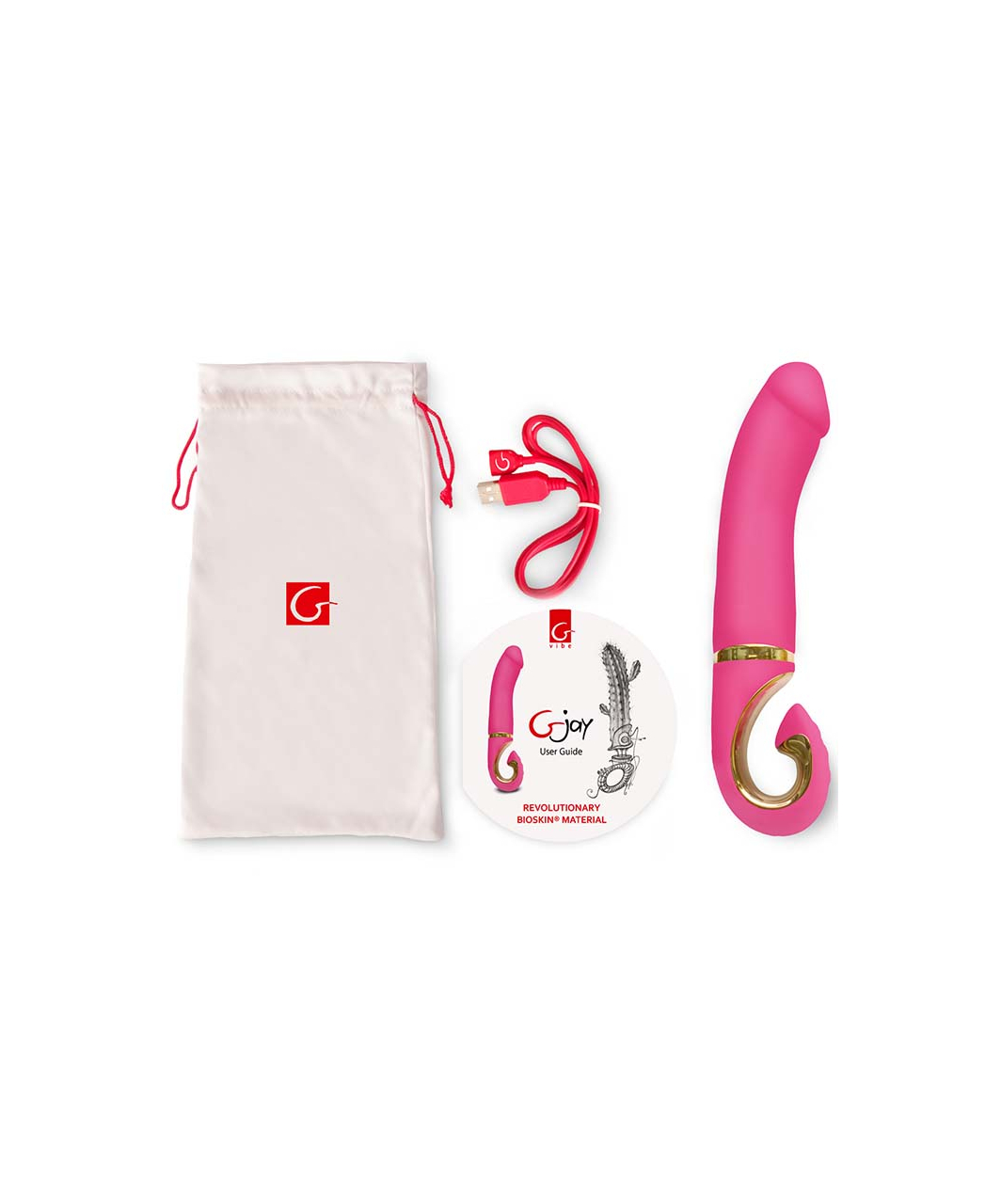 GVibe Gjay Neon Rose Bioskin vibrators