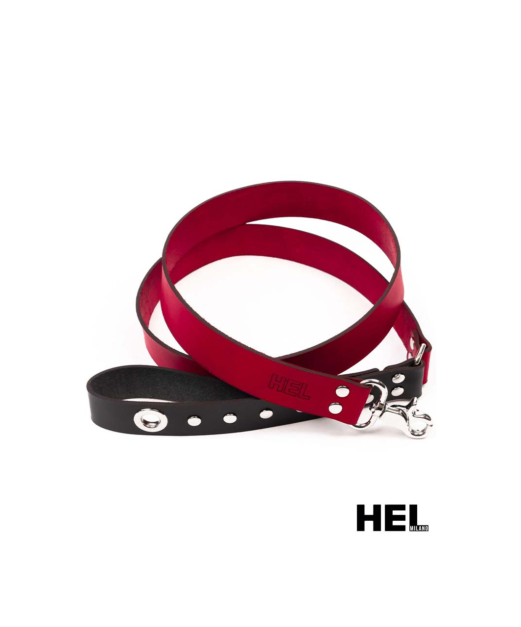 HEL Milano Leather Leash with Rivet on the Handle