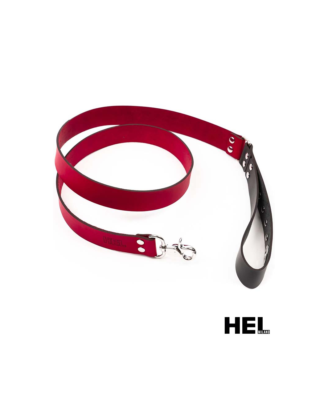 HEL Milano Leather Leash with Rivet on the Handle