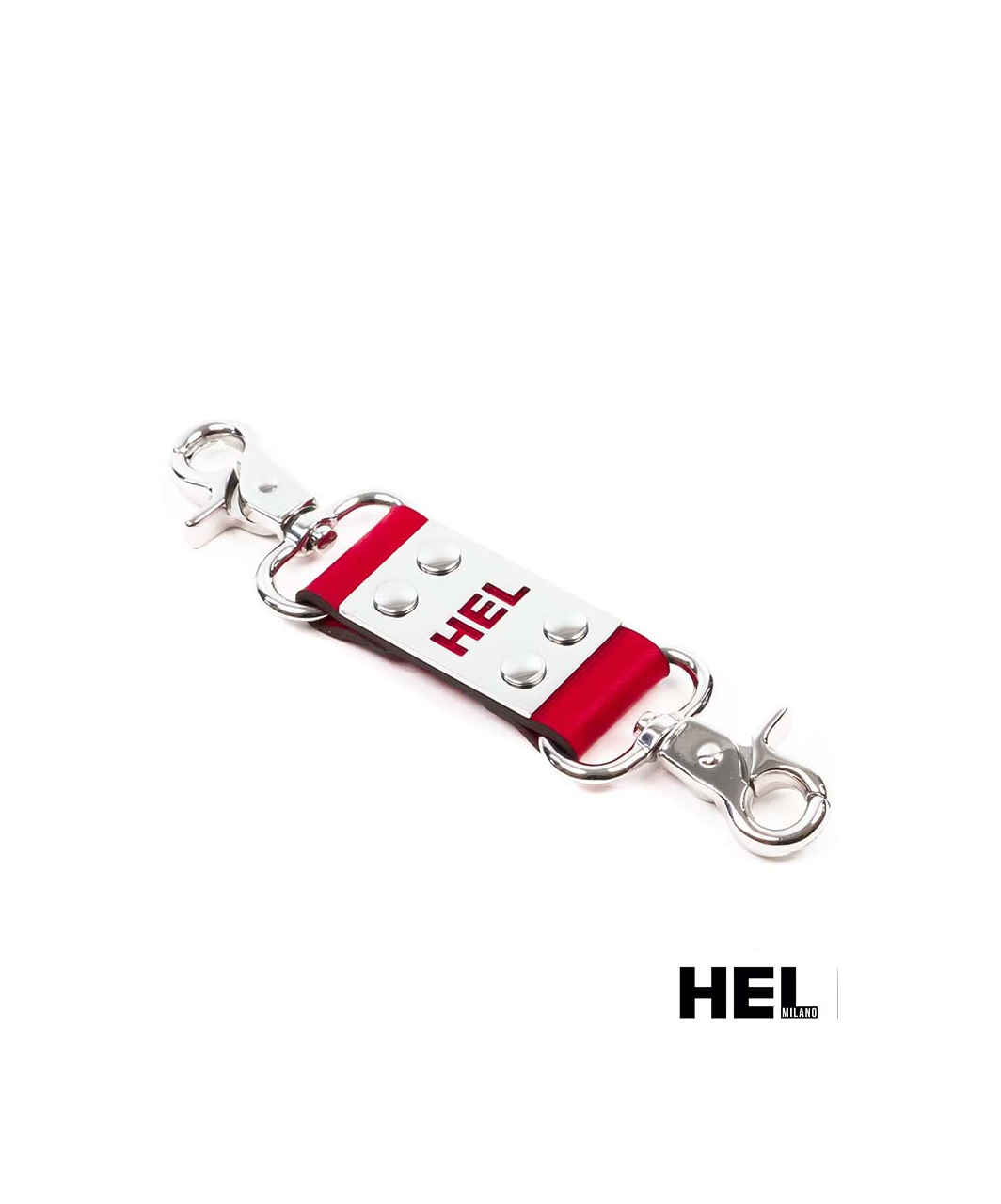 HEL Milano 13 cm long Leather Connector with Snap Hooks