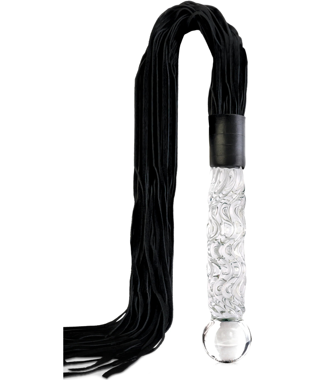 Icicles No. 38 suede flogger with glass handle