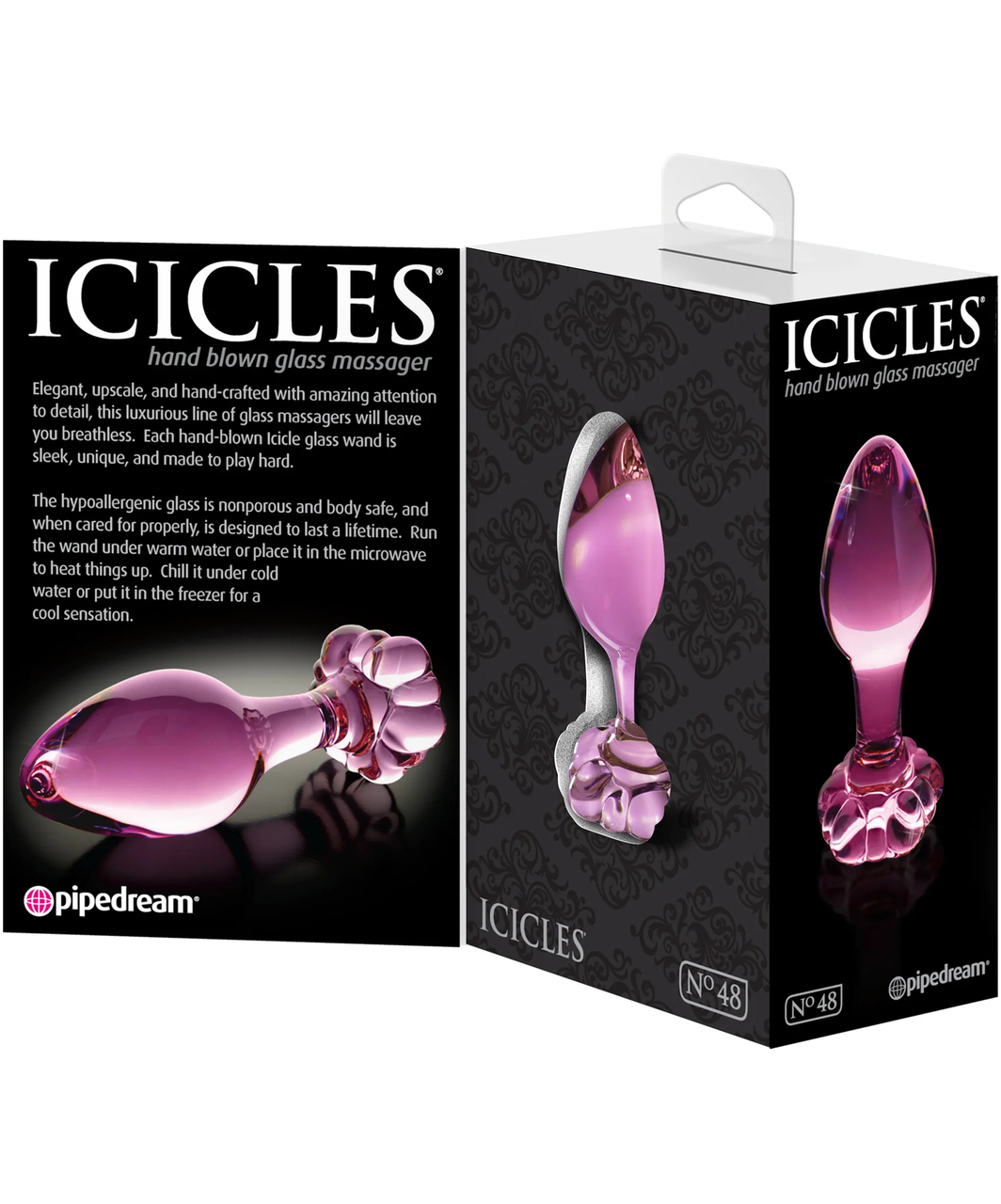 Icicles No. 48 стеклянная анальная пробка