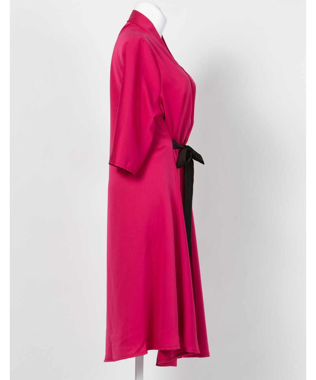 MAKE bright pink robe with black sash