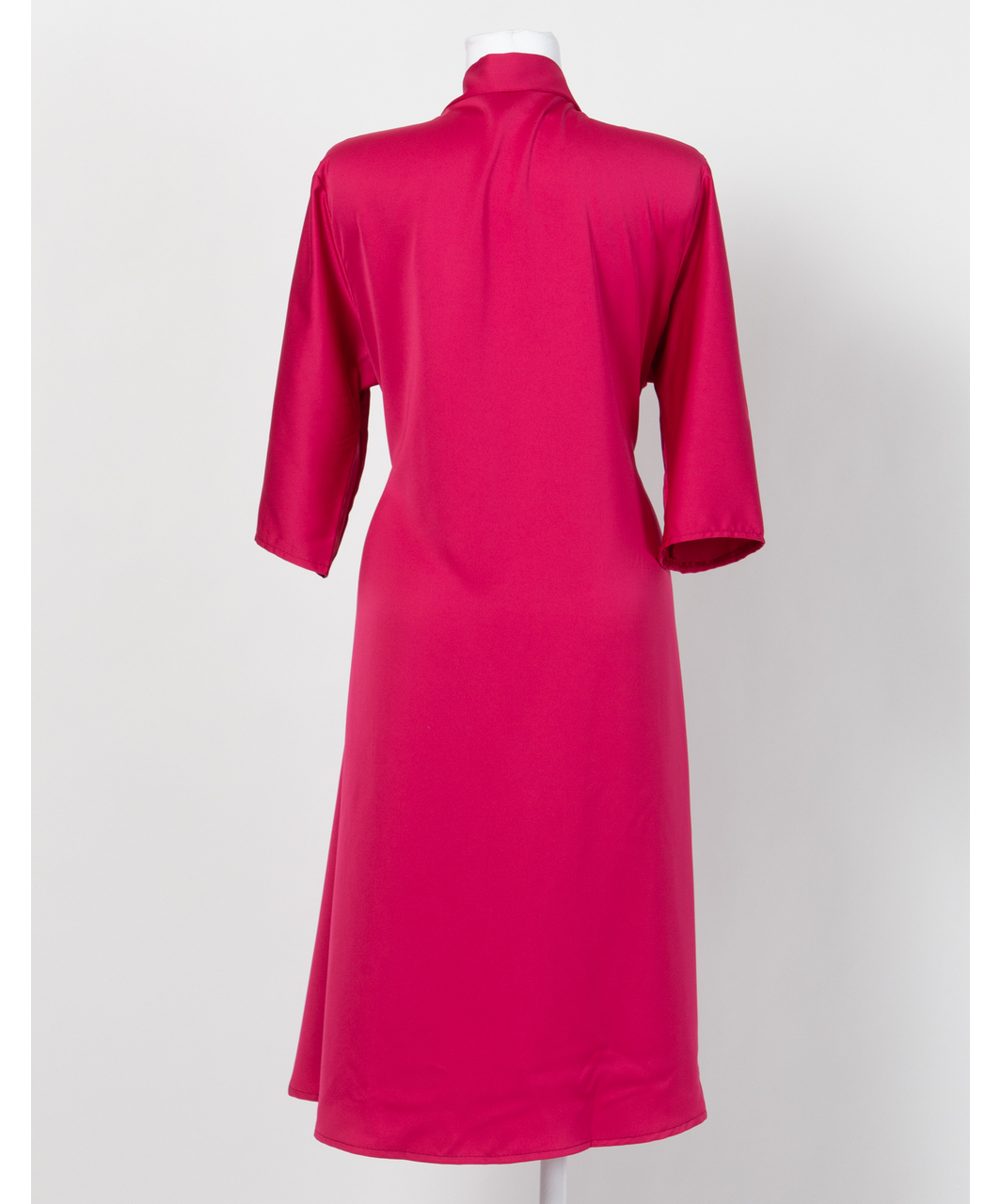 MAKE bright pink robe with black sash