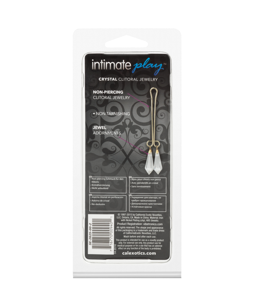 CalExotics Intimate Play Crystal Clitoral Jewelry