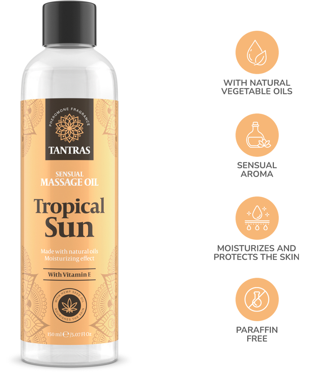 IntimateLine Tantras hierontaöljy feromoneilla 150 ml
