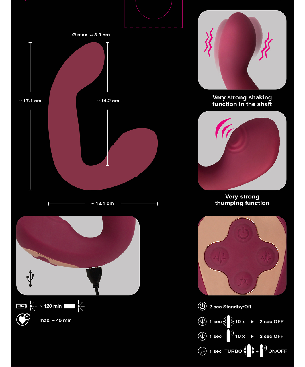 Javida Shaking & Tapping вибратор