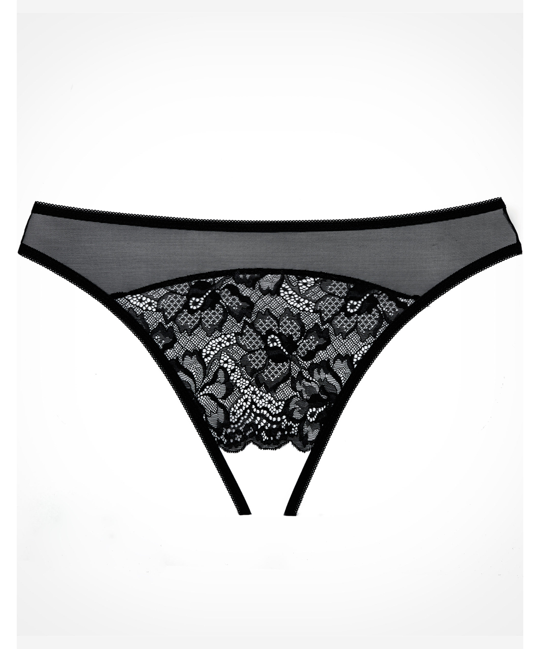 Allure Lingerie „Just A Rumor“ juodos kelnaitės atviru tarpkoju