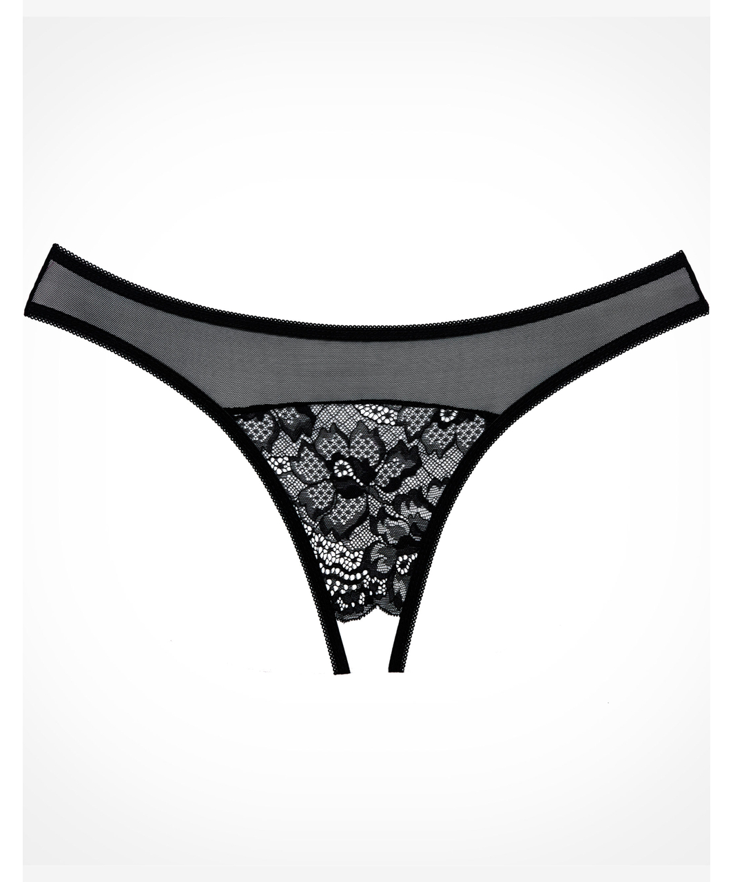 Allure Lingerie Just A Rumor black crotchless panties