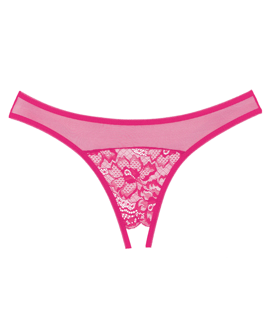 Allure Lingerie Just A Rumor pink crotchless panties