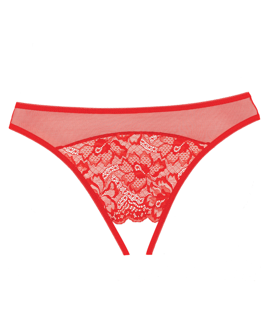 Allure Lingerie „Just A Rumor“ raudonos kelnaitės atviru tarpkoju