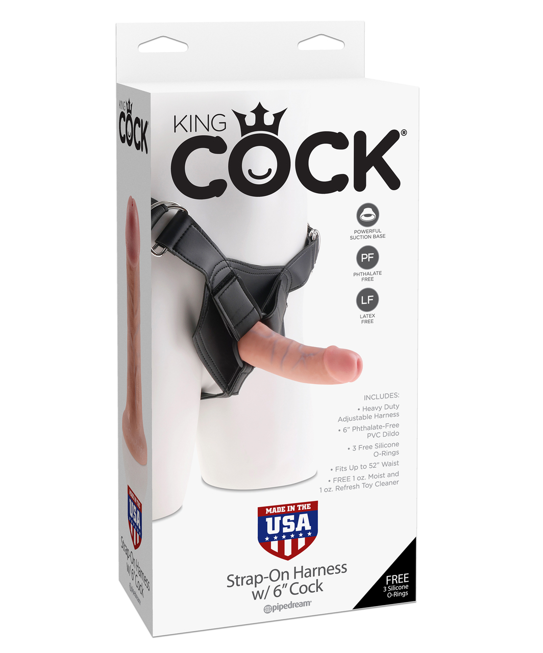 King Cock Strap-on diržas su dildo