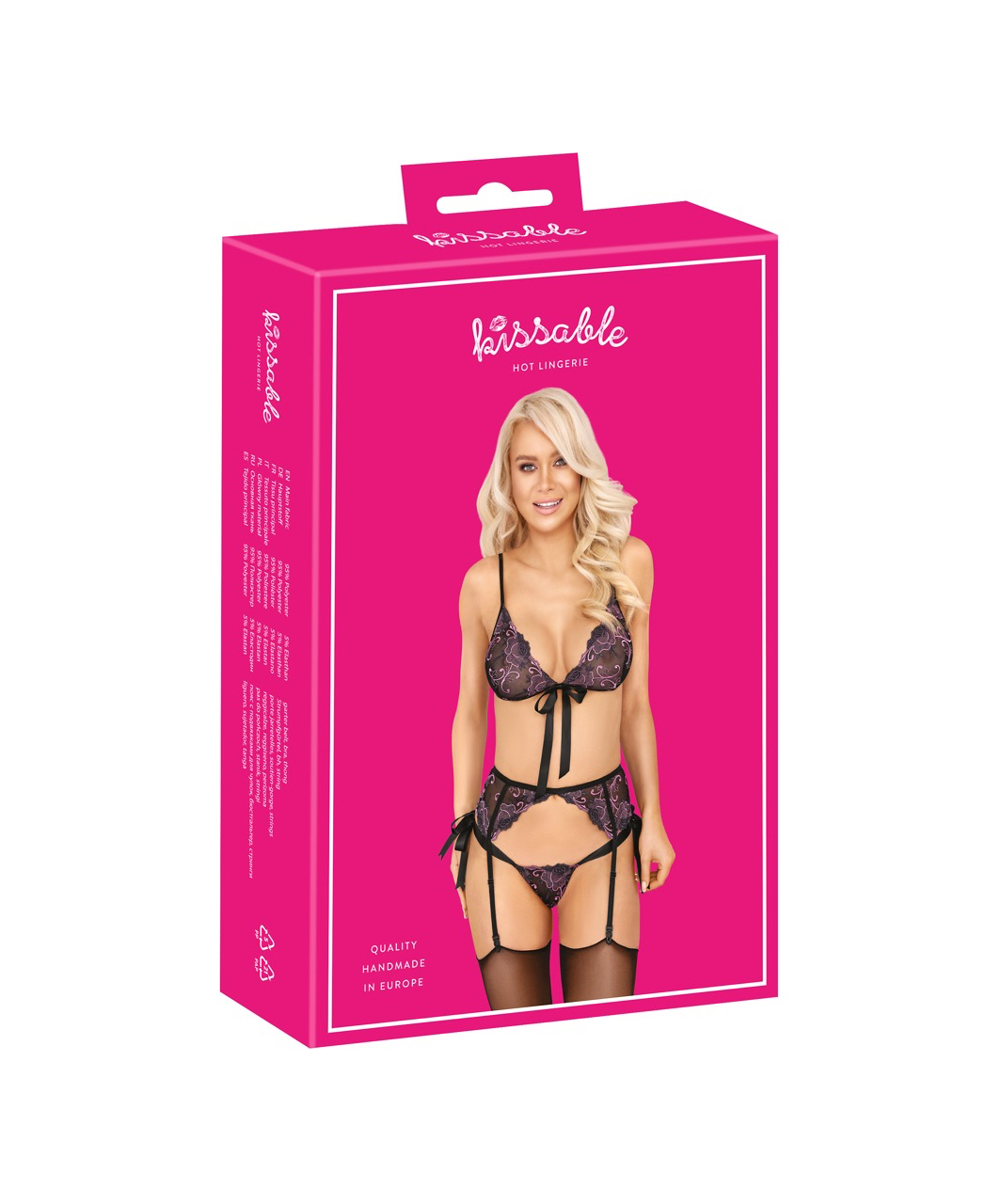 kissable Arose Me black lingerie set