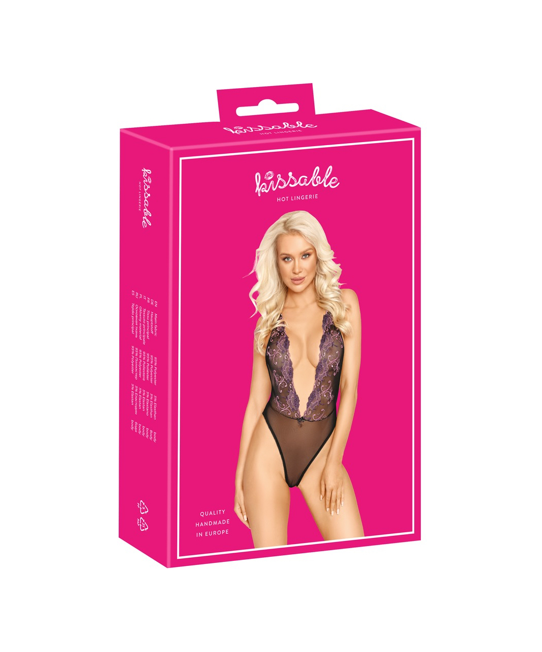 kissable Arose Me black sheer mesh bodysuit