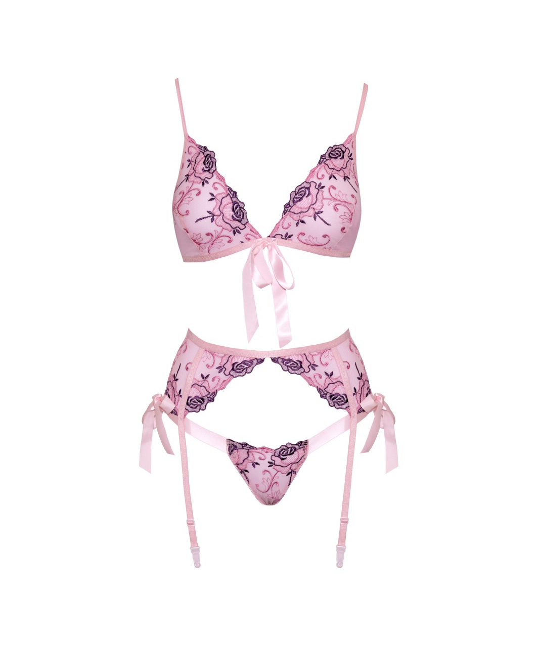 kissable Arose Me pink lingerie set