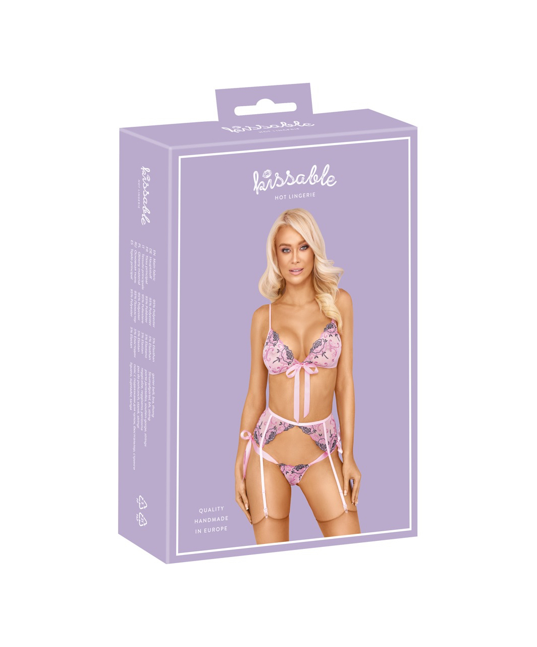 kissable Arose Me pink lingerie set