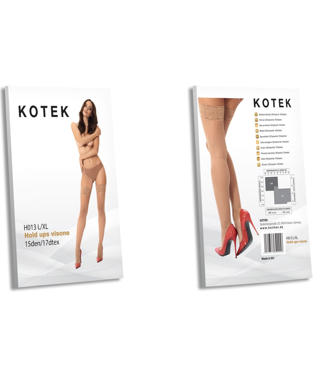 Kotek H013 light skin tone sheer hold-up stockings