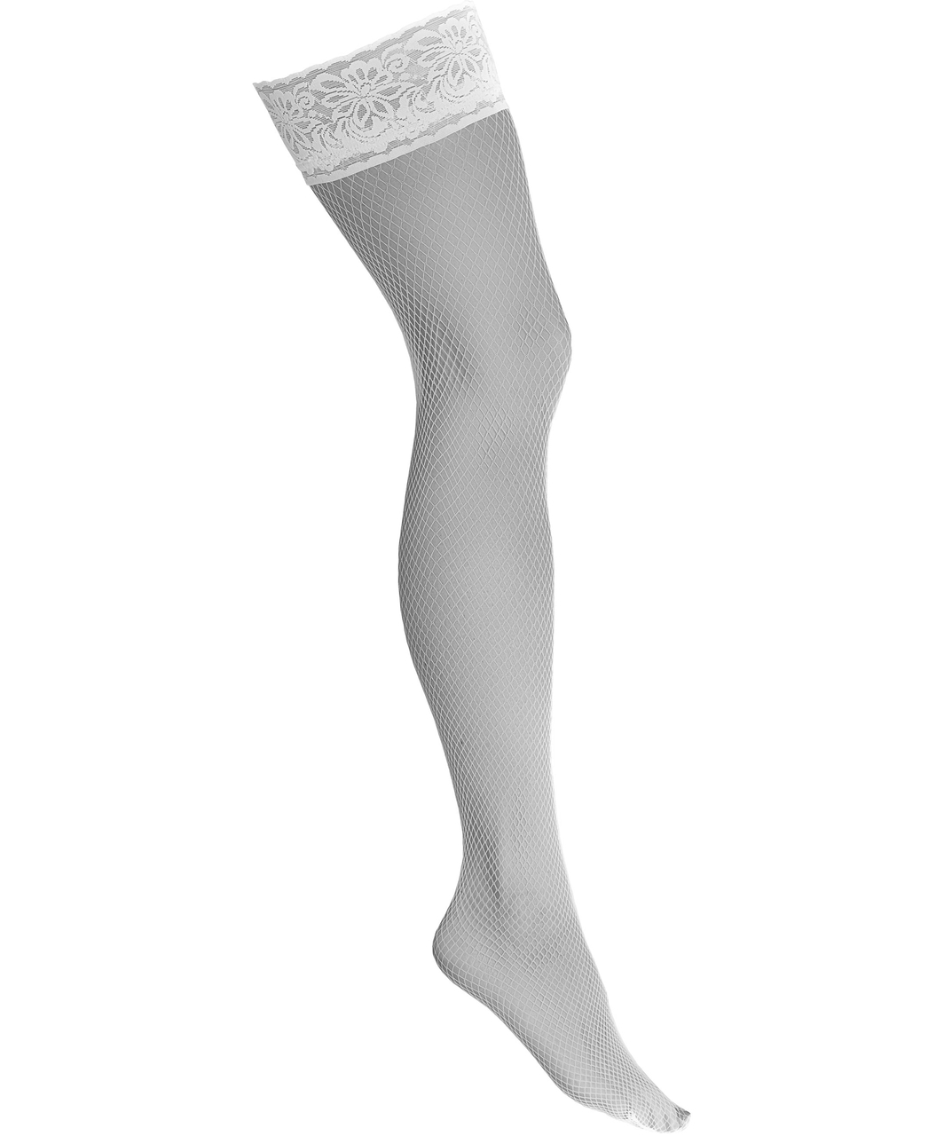 Kotek H019 white net hold-up stockings