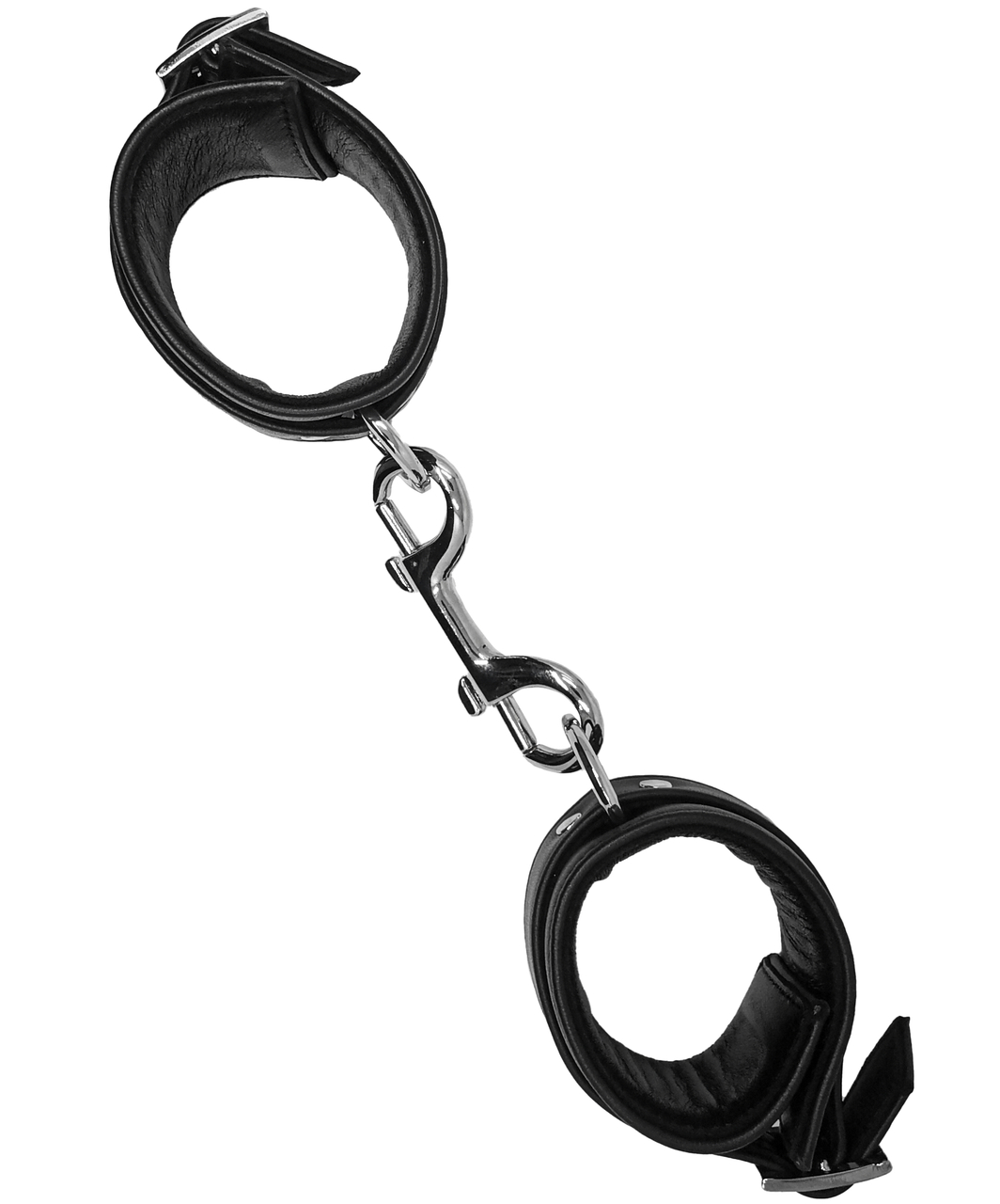 SexyStyle black leather hand cuffs