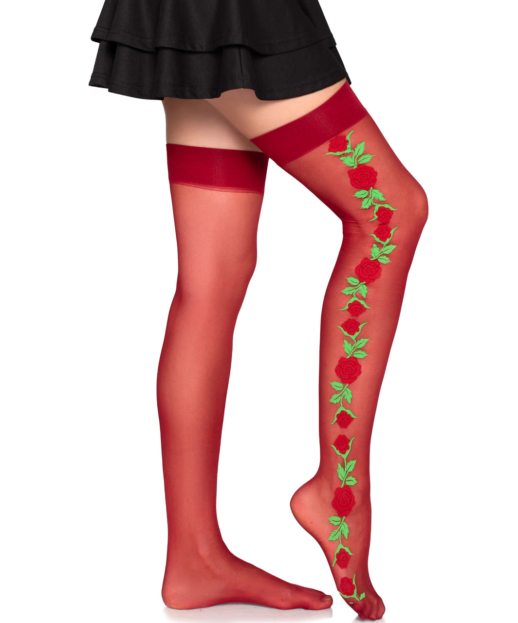 Leg Avenue Roselle punased mustrilised sukad