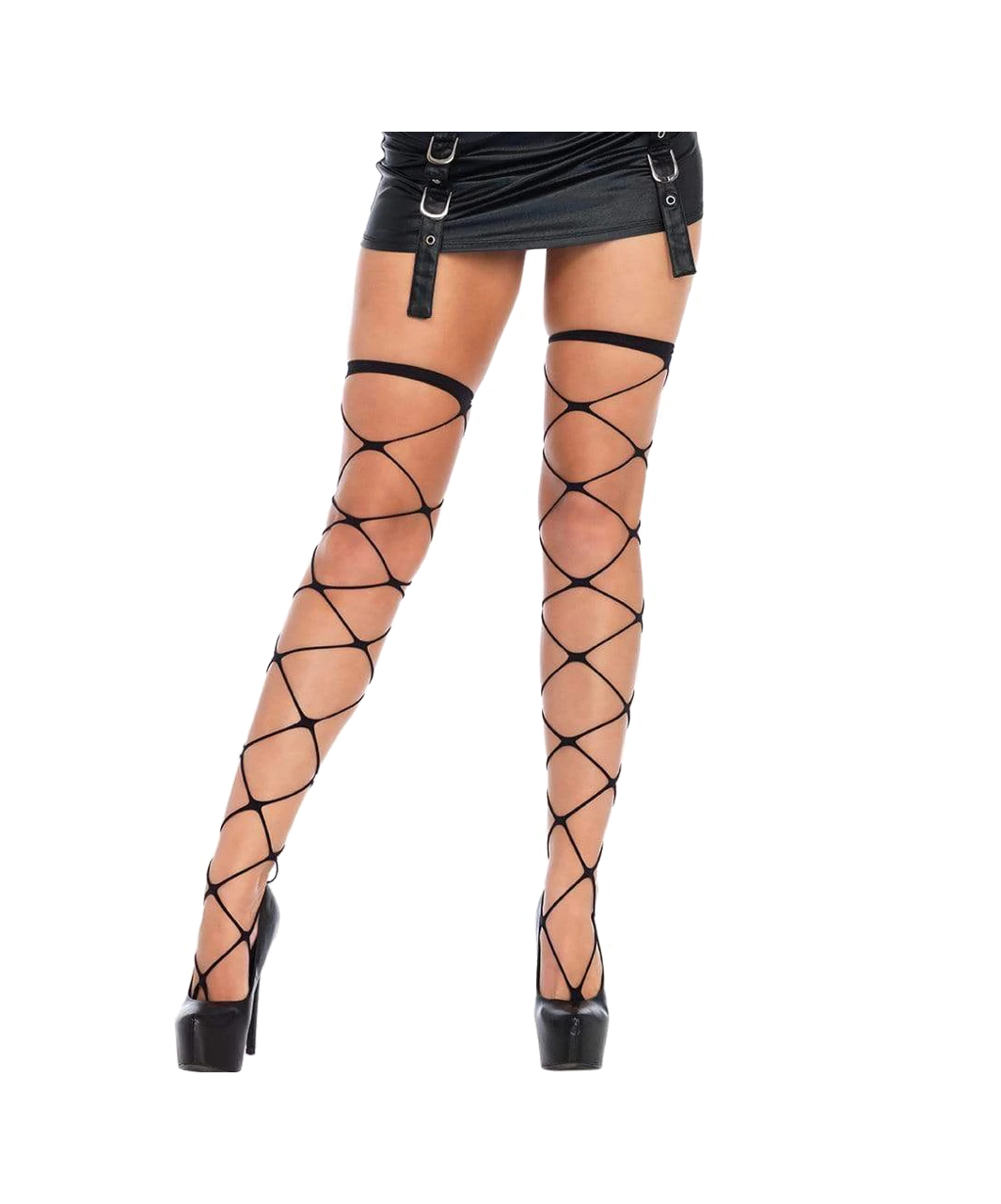 Leg Avenue Staci black jumbo net stockings