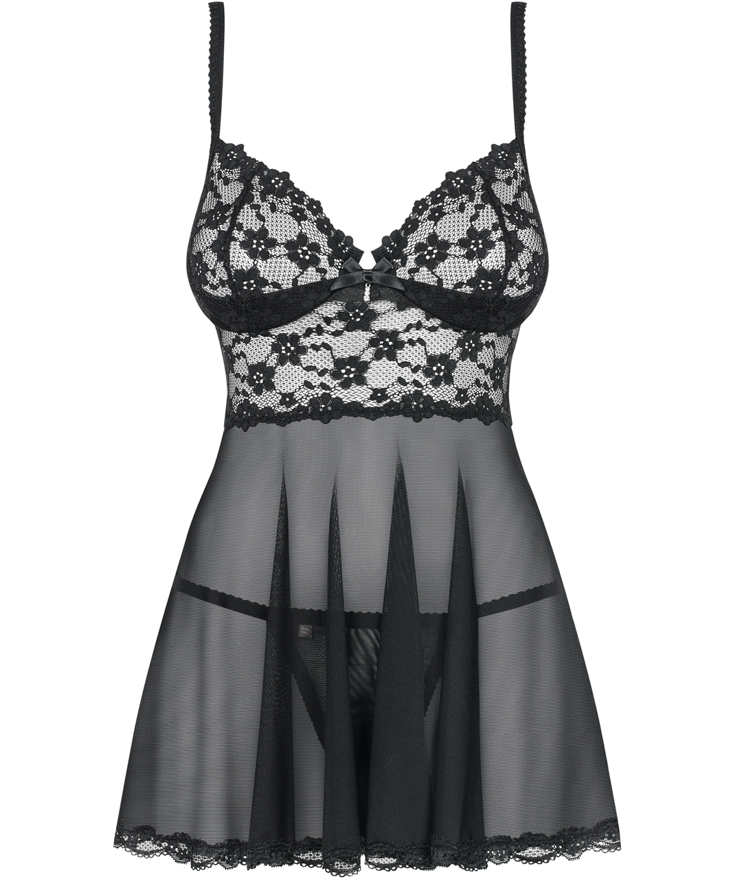 Obsessive black sheer babydoll