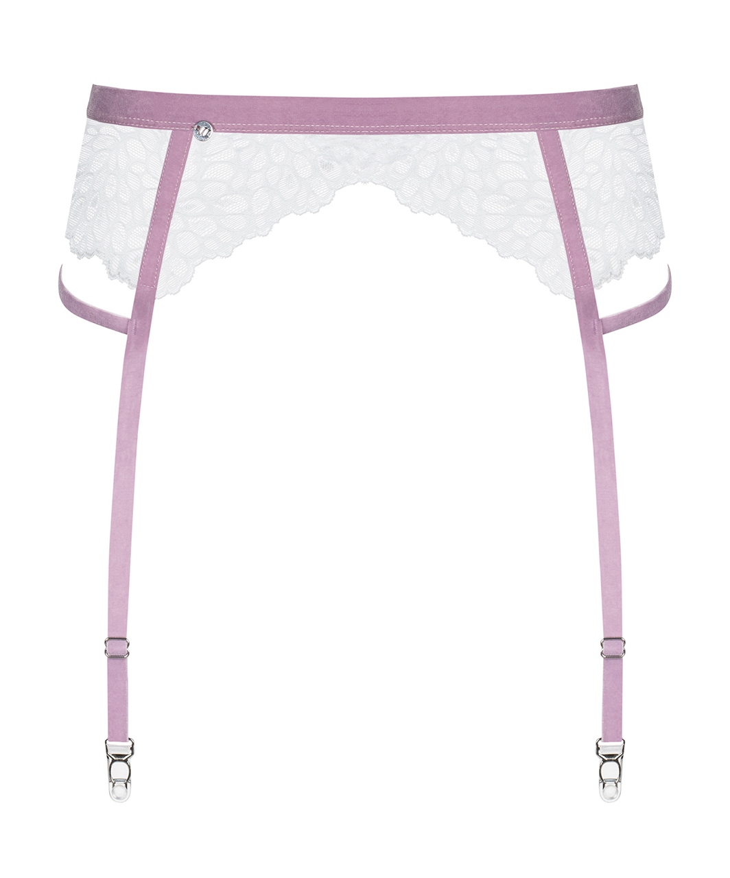 Obsessive Lilyanne white lace garter belt