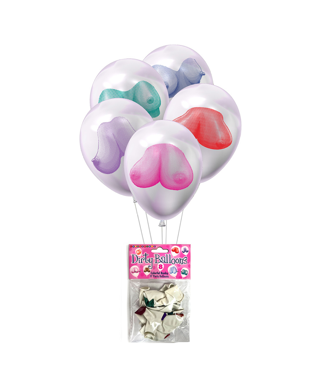 Little Genie Dirty Balloons Booby õhupallid (8 tk)