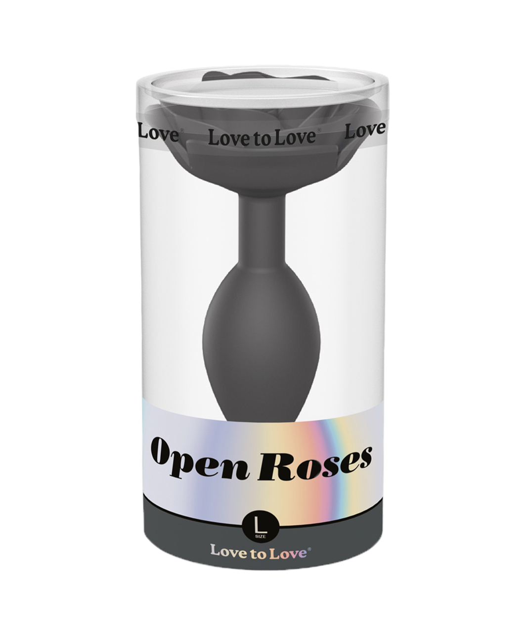 Love to Love Open Roses Black Onyx Plug L