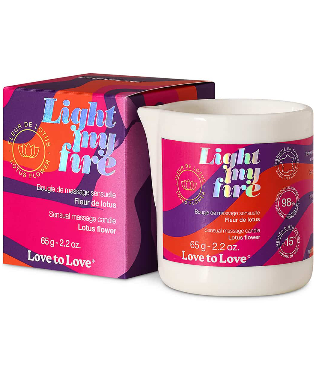 Love to Love aromaatne massaažiküünal (65 g)