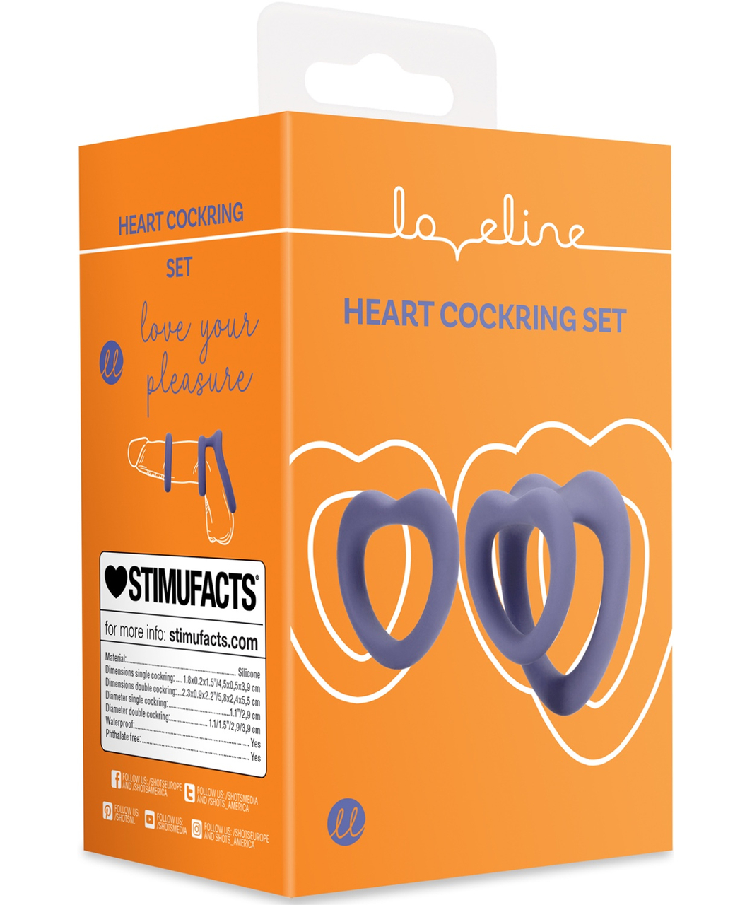 Loveline Heart Silicone Cockring Set