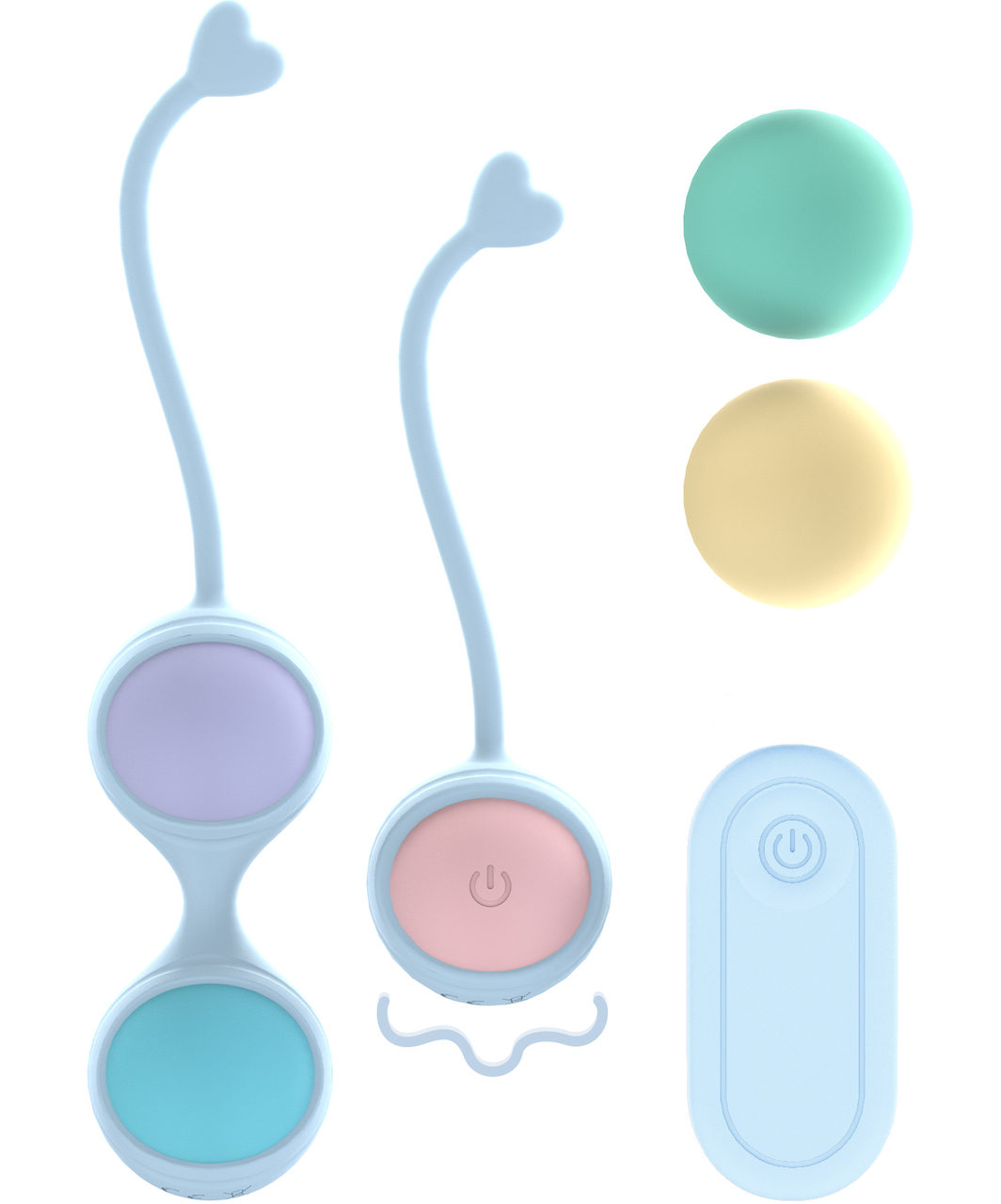 Loveline Interchangeable-Weight Remote-controlled Vibrating Kegel Kit