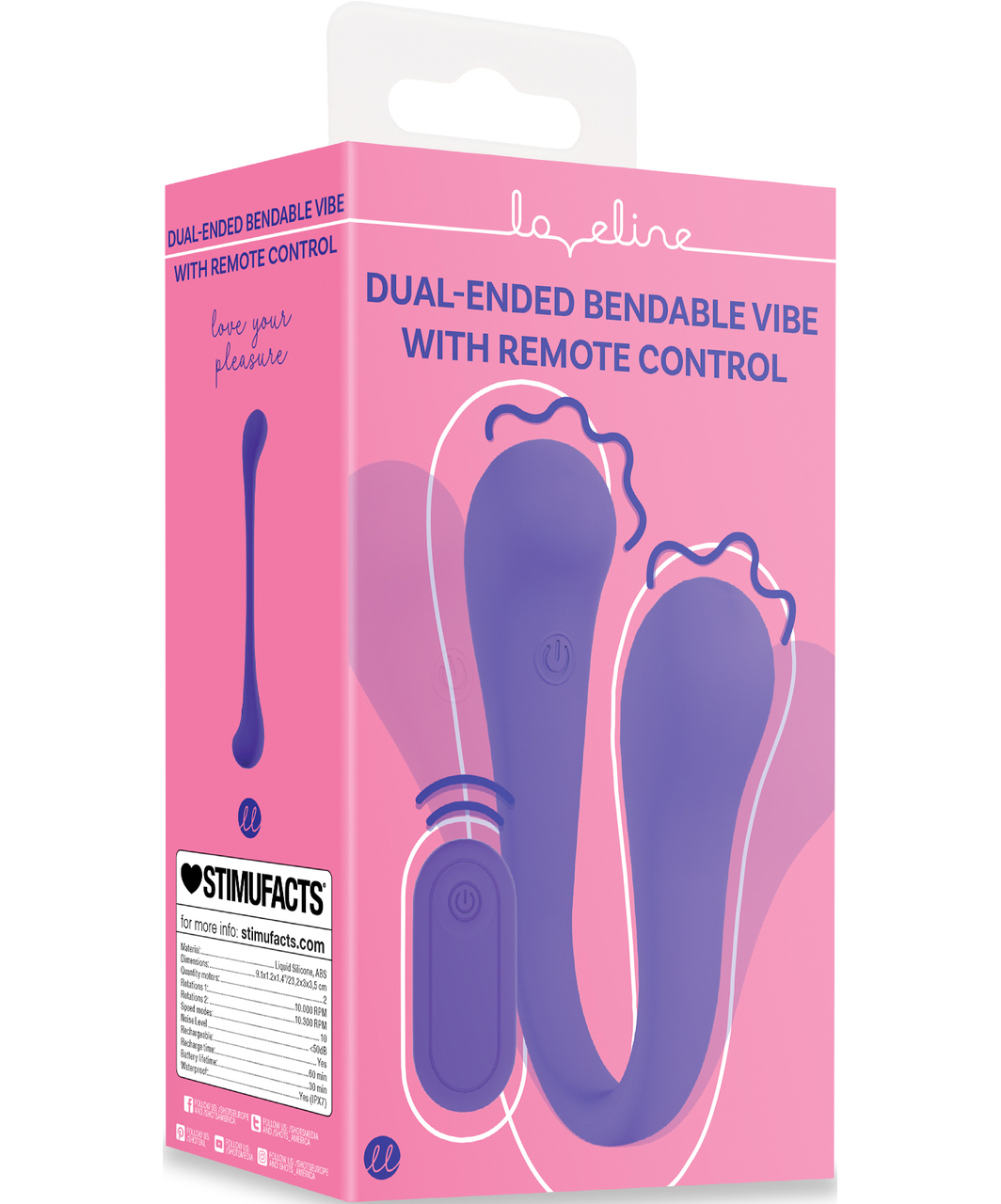 Loveline Remote-conrolled Dual-ended Bendable Vibe