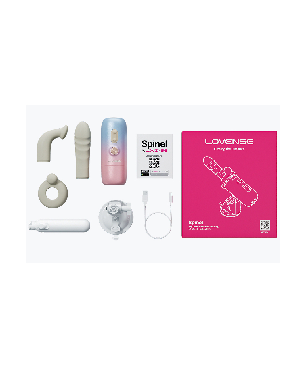 Lovense Spinel App-controlled Portable Thrusting & Heating Vibrator