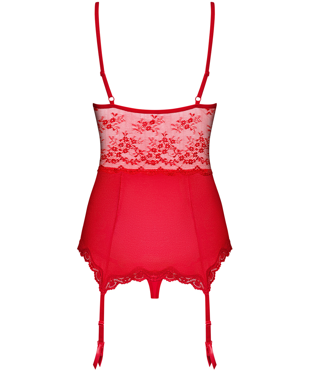 Obsessive Lovica red sheer basque with string