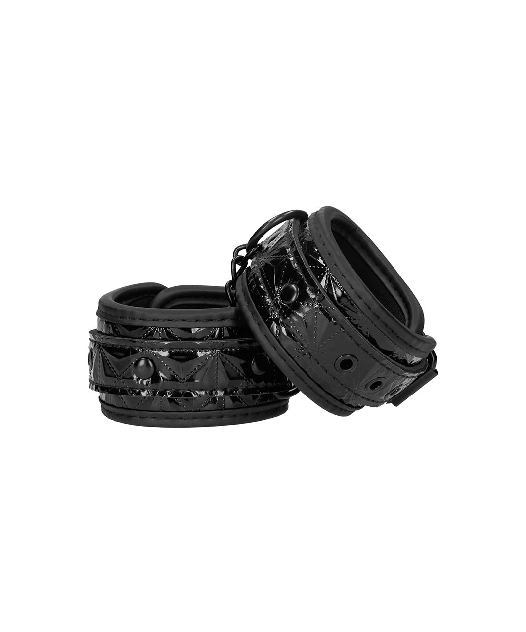 Ouch! black vinyl wrist cuffs