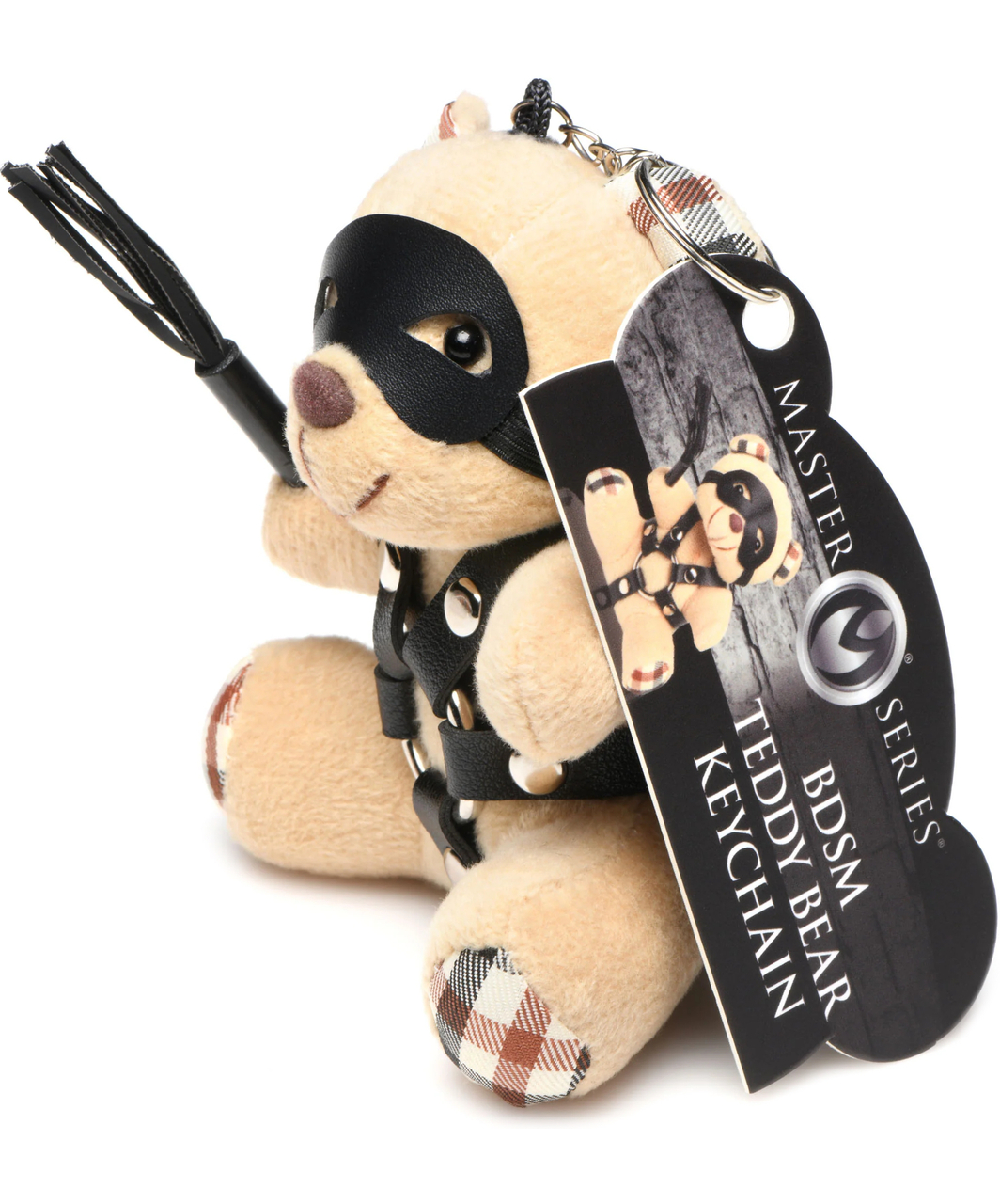 Master Series BDSM Kinky Teddy Bear raktų pakabukas