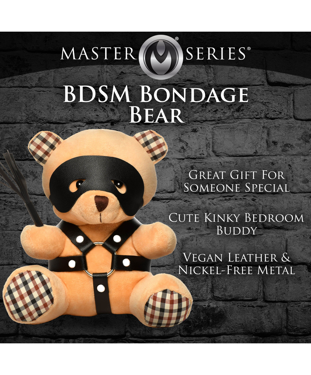 Master Series BDSM Kinky Teddy Bear pliušinis meškiukas