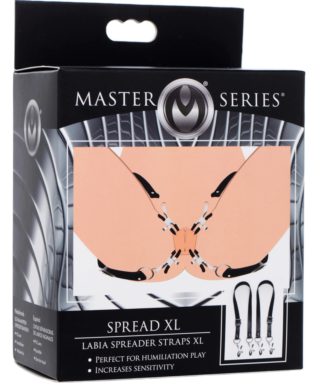 Master Series Labia Spreader dirželiai su spaustukais