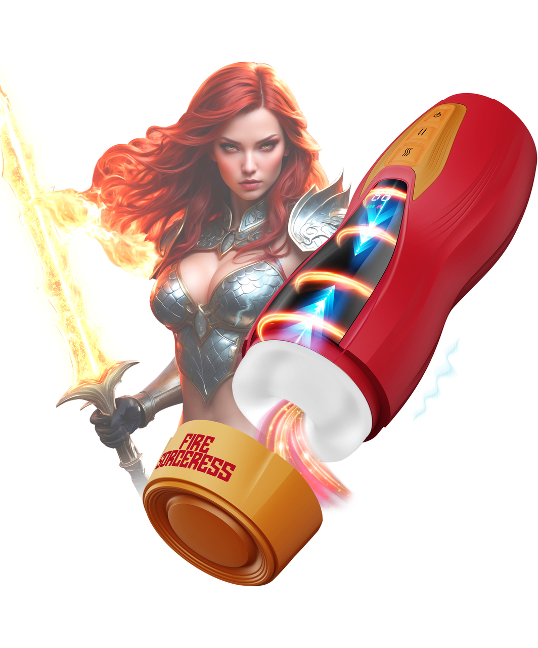 Masturs Fire Sorceress Solara monitoimimasturbaattori