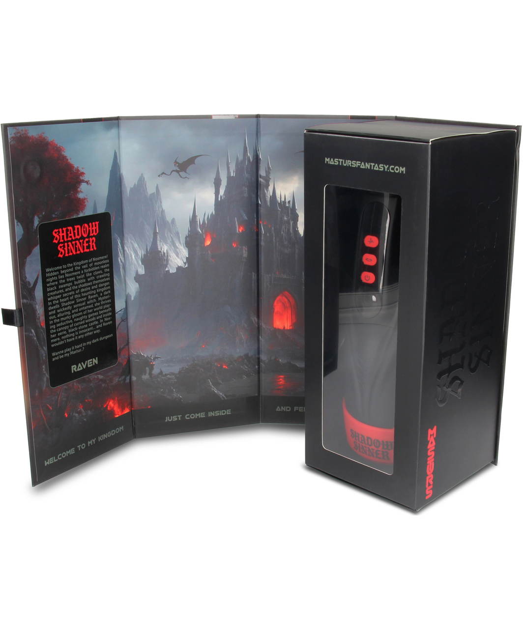 Masturs Shadow Sinner Raven monitoimimasturbaattori