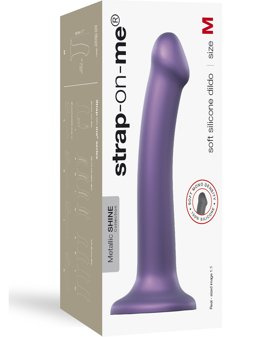 Strap On Me Metallic Shine silikona dildo M